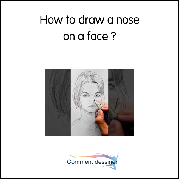 How to draw a nose on a face